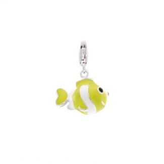 Charms-mousqueton-ROBBEZ-MASSON-Argent-Poisson-vert