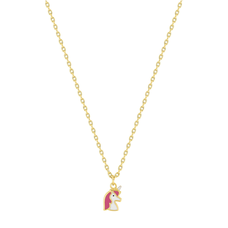Collier-Enfant-Plaque-Or-Licorne-132659 Collier-Enfant-Plaque-Or-Licorne-132659