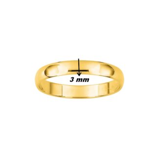 Alliance Homme demi-jonc Homme Or jaune 750/1000 ROBBEZ MASSON, largeur