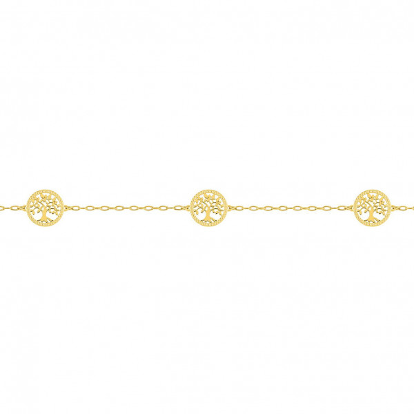 bracelet-trois-arbres-de-vie-or-jaune-Robbez Masson
