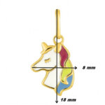 Pendentif Enfant ROBBEZ MASSON, Plaqué Or Licorne