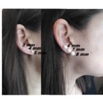 Boucles d’oreilles clou Perles de culture 3 mm Or jaune 750/1000 ROBBEZ MASSON portées