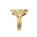 Bague Croix de Camargue Or jaune 750/1000 THOMAS JAVON vue de côté