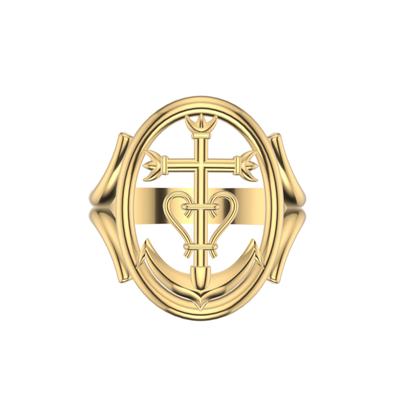 Bague Croix de Camargue Or jaune 750/1000 THOMAS JAVON