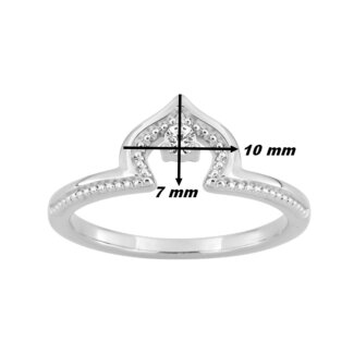 Bague royale Femme Argent 925/1000 et Oxyde de zirconium MURAT, dimensions