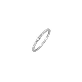 Bague Femme Argent 925/1000 et Oxydes de zirconium MURAT