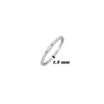 Bague Femme Argent 925/1000 et Oxydes de zirconium MURAT, largeur