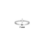 Bague Femme Argent 925/1000 et Oxydes de zirconium MURAT, largeur