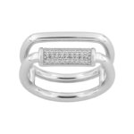 Bague Femme Argent 925/1000 et Oxydes de zirconium MURAT