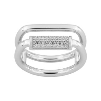 Bague Femme Argent 925/1000 et Oxydes de zirconium MURAT