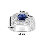 Bague Femme Argent 925/1000 et Oxydes de zirconium bleu et blancs CHRISTIAN BERNARD, dimensions