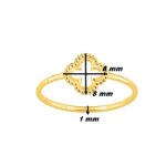 Bague Femme Or jaune 750/1000 ROBBEZ MASSON, dimensions