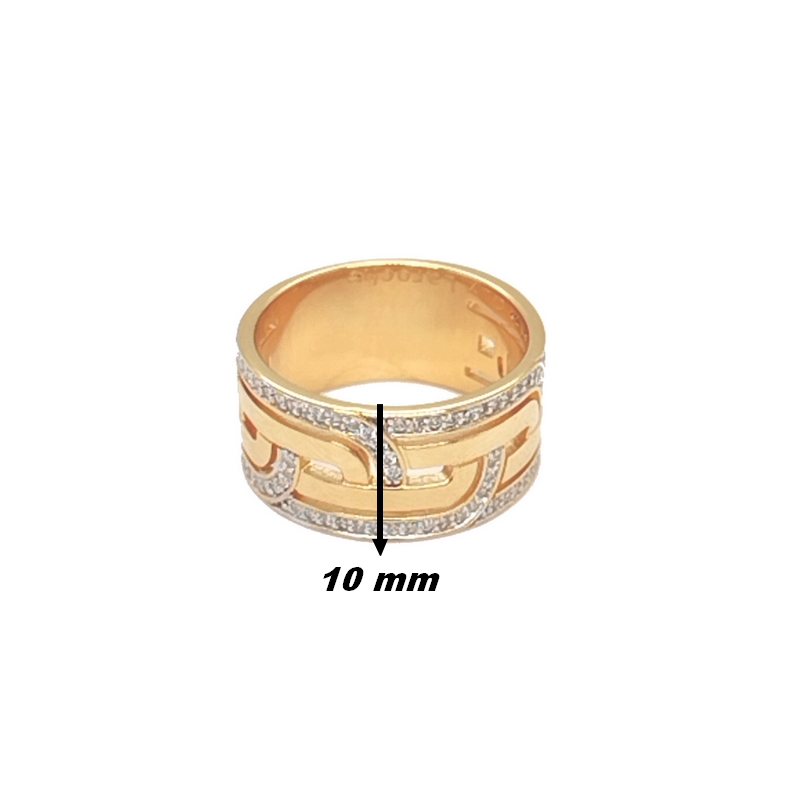 Bague-Femme-Plaque-Or-et-oxydes-GUY-LAROCHE-G17065-10-largeur largeur bague Femme Plaqué Or et Oxydes Guy Laroche