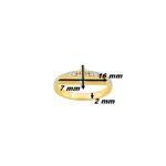 Bague breloque Plaqué Or et Oxydes de zirconium MURAT, dimensions
