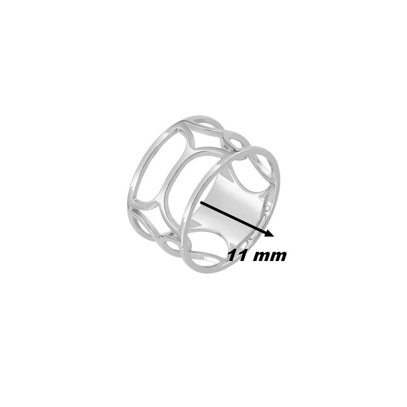 Bague-Femme-graphique-Argent-MURAT-307009-largeur Bague Femme graphique Argent 925/1000 MURAT, largeur