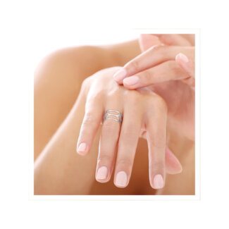Bague Femme graphique Argent 925/1000 MURAT portée