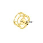 Bague Femme graphique Plaqué Or MURAT, largeur