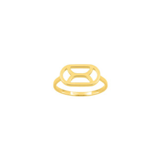 Bague Femme graphique Plaqué Or MURAT