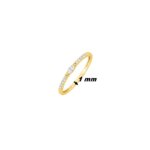 Bague Femme Plaqué Or et Oxydes de zirconium MURAT, largeur