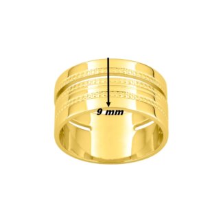 Bague Femme Plaqué Or MURAT, largeur