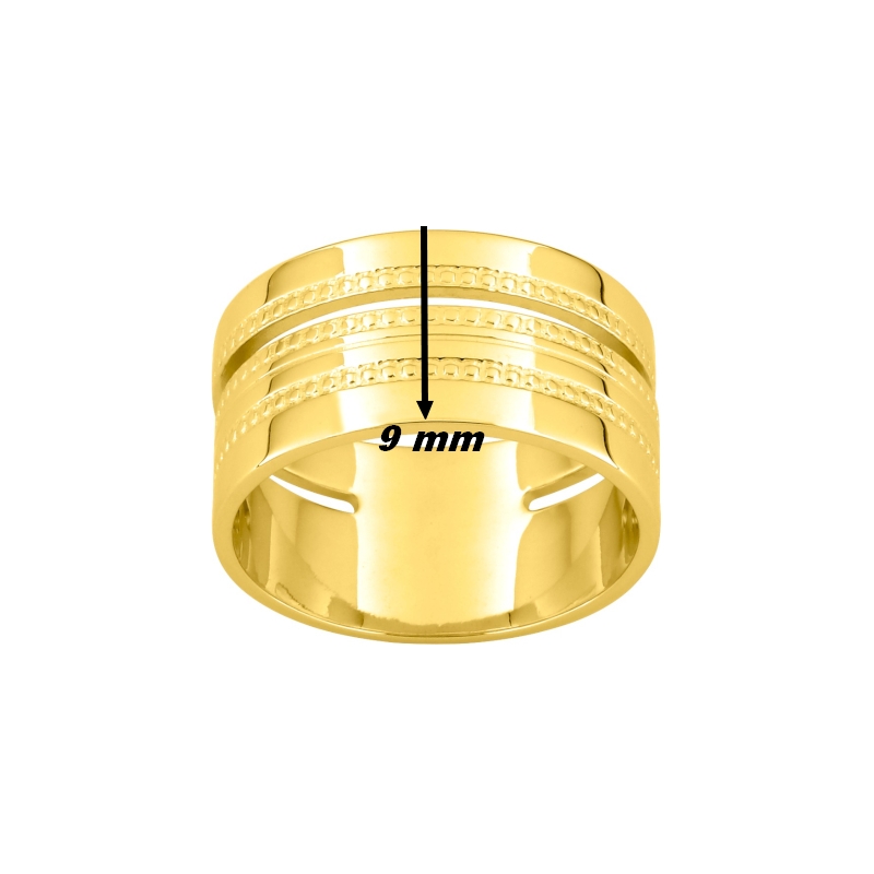 Bague Femme Plaqué Or MURAT, largeur