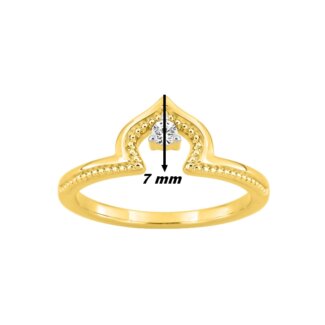 Bague Femme Plaqué or et Oxyde de zirconium MURAT, largeur