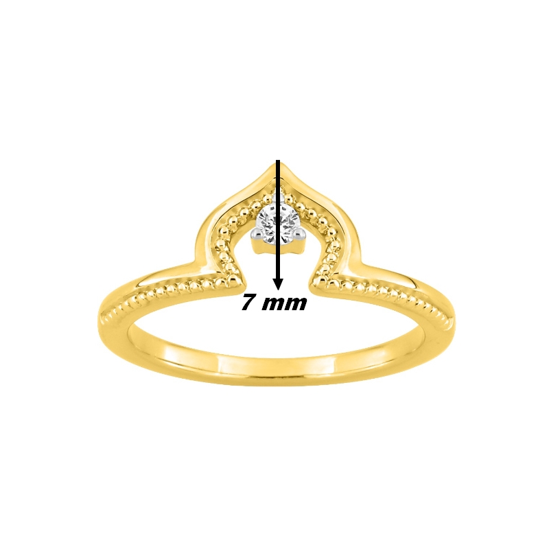 Bague-Femme-plaque-or-et-oxyde-MURAT-107020-1-largeur Bague Femme Plaqué or et Oxyde de zirconium MURAT, largeur