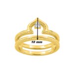 Bague Femme Plaqué Or et Oxydes de zirconium MURAT, largeur