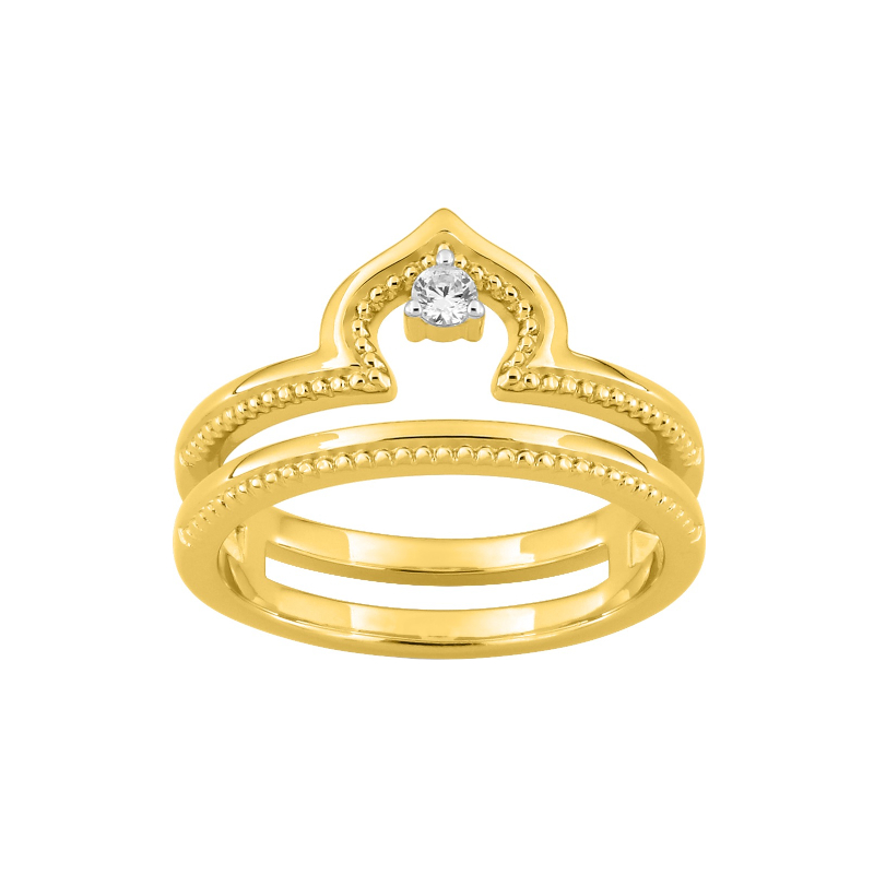 Bague-Femme-plaque-or-et-oxyde-MURAT-107566-1 Bague Femme Plaqué Or et Oxydes de zirconium MURAT