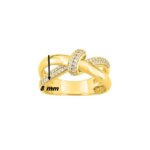 Bague Femme Plaqué Or et Oxydes de zirconium MURAT, largeur