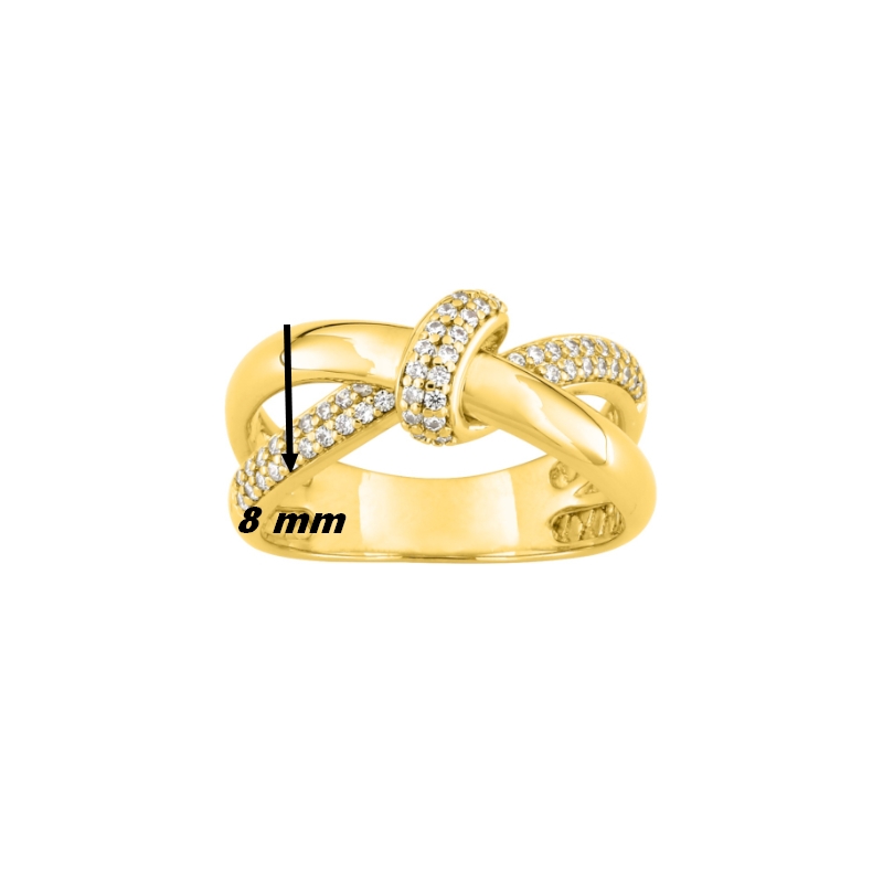 Bague-Femme-plaque-or-et-oxydes-MURAT-107080-1-largeur Bague Femme Plaqué Or et Oxydes de zirconium MURAT, largeur
