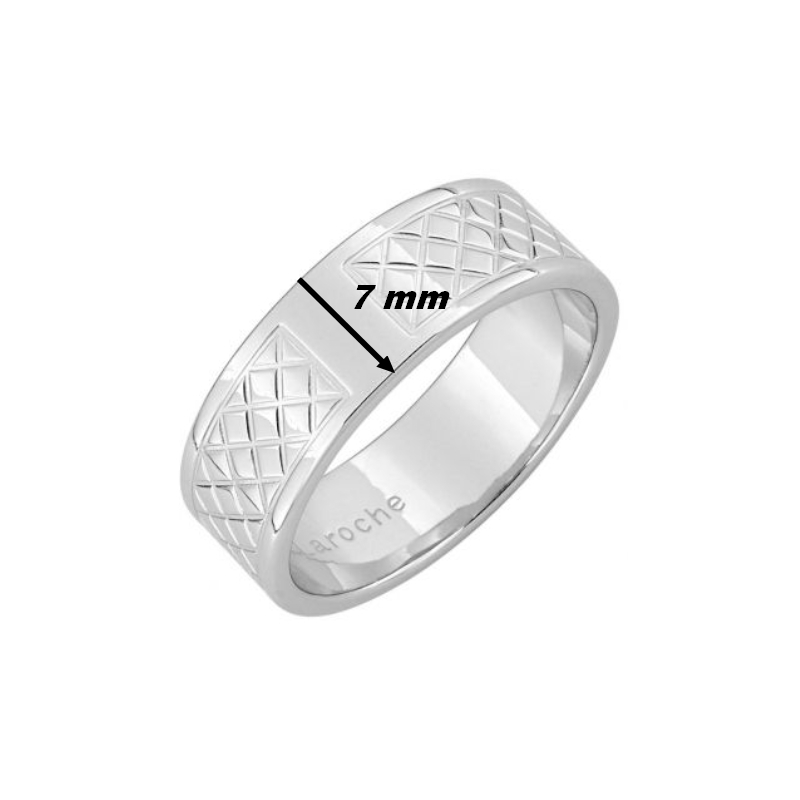 Bague Homme Large Argent Guy Laroche