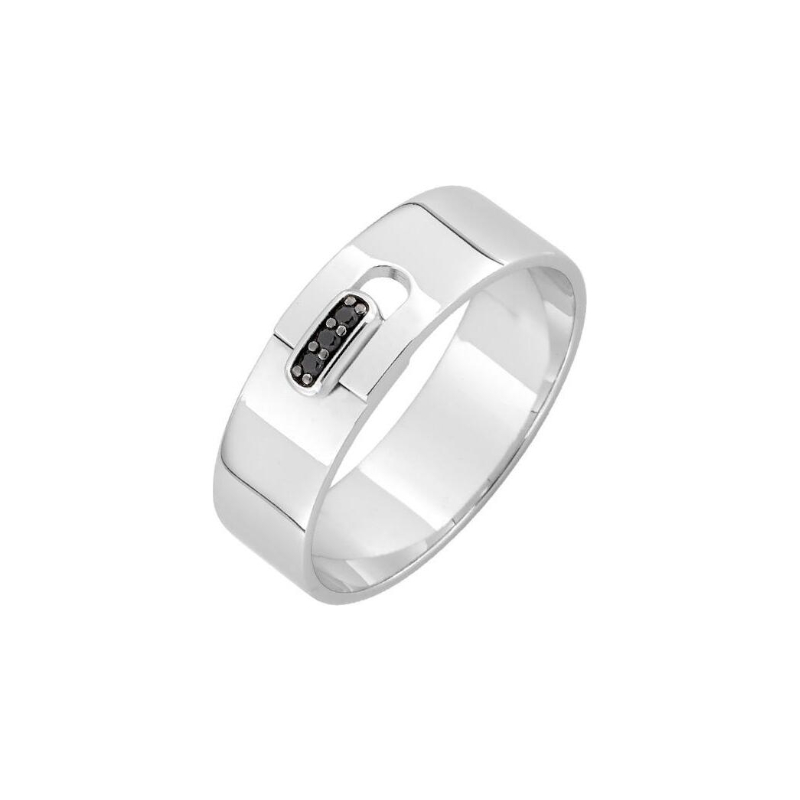 Bague-Homme-Argent-et-oxydes-noirs-MURAT-307003-9 Bague Homme Argent et Oxydes noirs MURAT
