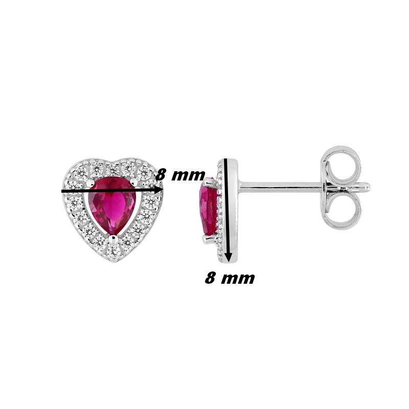 Boucles-d-oreilles-Femme-Agent-et-oxydes-blanc-et-rouge-coeur-christian-bernard-335015-3-dimensions Boucles d’oreilles Cœur Femme Agent 925/1000 et Oxydes de zirconium blanc et rouge CHRISTIAN BERNARD, dimensions