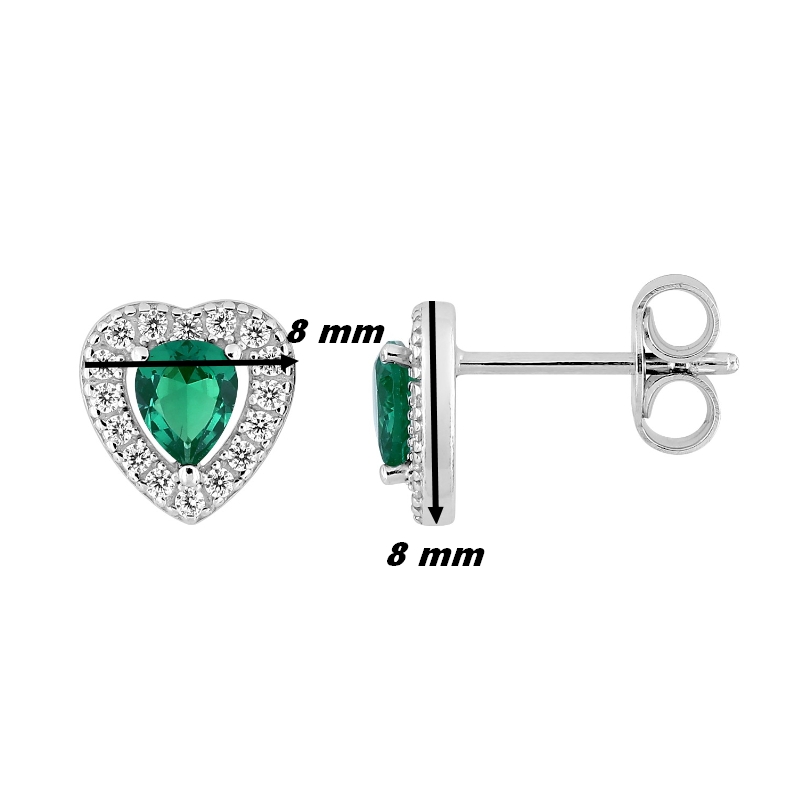 Boucles-d-oreilles-Femme-Agent-et-oxydes-blanc-et-vert-coeur-christian-bernard-335015-4-dimensions Boucles d’oreilles Cœur Femme Agent 925/1000 et Oxydes de zirconium blancs et verts CHRISTIAN BERNARD, dimensions