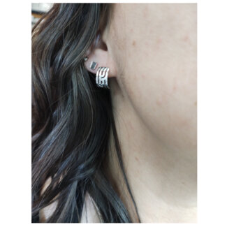 Boucles d'oreilles femme Argent portées Guy Laroche