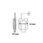 Boucles d'oreilles pendantes Femme Argent MURAT, dimensions