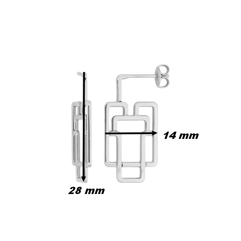 Boucles-d-oreilles-Femme-Argent-MURAT-305008-dimensions Boucles d'oreilles pendantes Femme Argent MURAT, dimensions