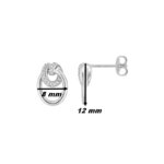 Boucles d'oreilles clou Femme Argent et Oxydes MURAT, dimensions