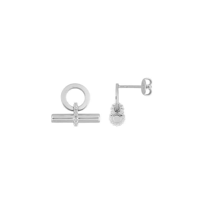 Boucles-d-oreilles-Femme-Argent-et-oxydes-MURAT-305018-1 Boucles d'oreilles femme Argent et Oxydes MURAT
