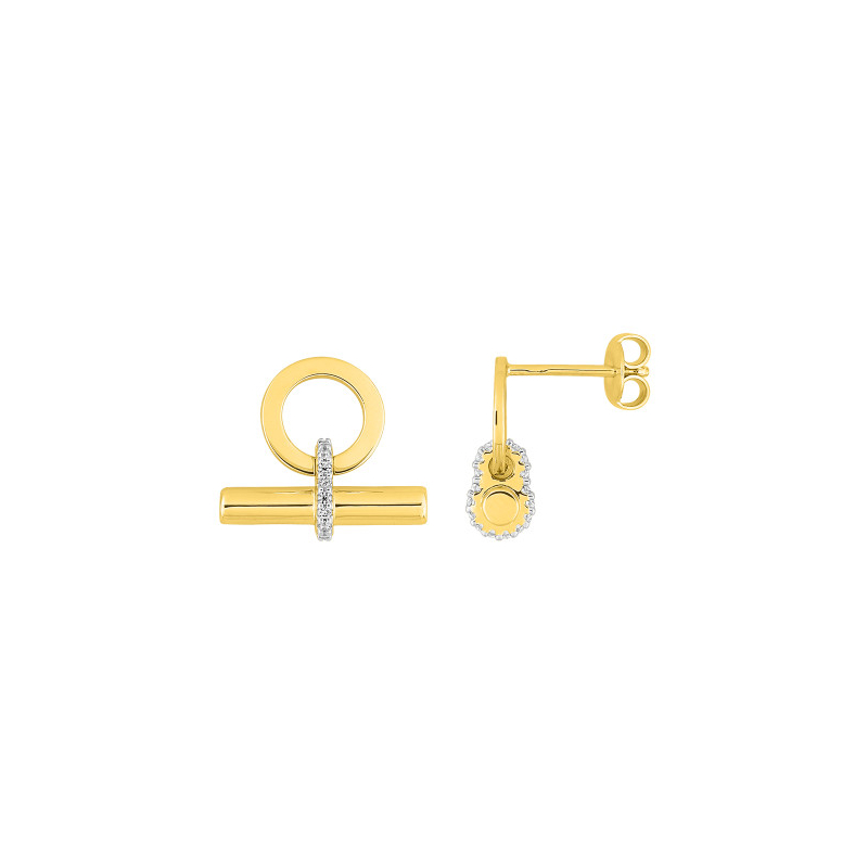 Boucles-d-oreilles-Femme-Plaque-Or-et-oxydes-MURAT-105018-1 Boucles d'oreilles Femme Plaqué Or et Oxydes MURAT