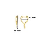 Boucles d'oreilles Femme Plaqué Or et Oxydes MURAT, dimensions