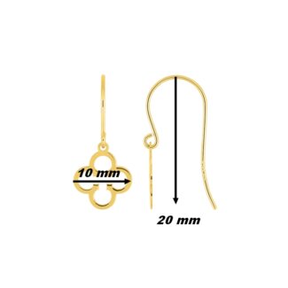 Boucles d’oreilles pendantes Femme Or jaune 750/1000 ROBBEZ MASSON, dimensions