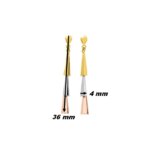Boucles d’oreilles pendantes Femme 3 Ors (jaune, blanc, rose) 750/1000 ROBBEZ MASSON, dimensions
