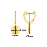 Boucles d'oreilles Femme Plaqué Or et Oxydes MURAT, dimensions