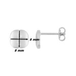 Boucles d'oreilles clou Femme Argent et Oxydes MURAT, dimensions