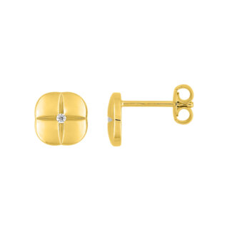 Boucles d'oreilles clou Femme Plaqué Or et Oxydes MURAT