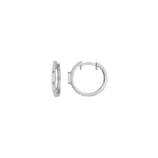 Boucles d'oreilles créoles Femme Argent et Oxydes MURAT