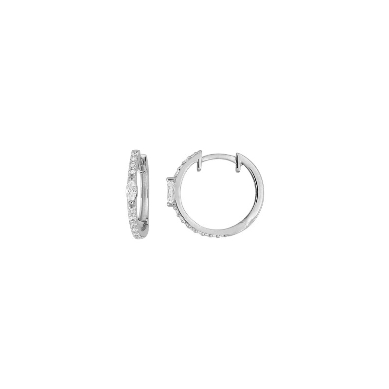 Boucles-d-oreilles-creoles-Femme-Argent-et-oxydes-MURAT-305031-1 Boucles d'oreilles créoles Femme Argent et Oxydes MURAT