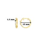 Boucles d'oreilles créoles Femme Plaqué Or et Oxydes MURAT, dimensions